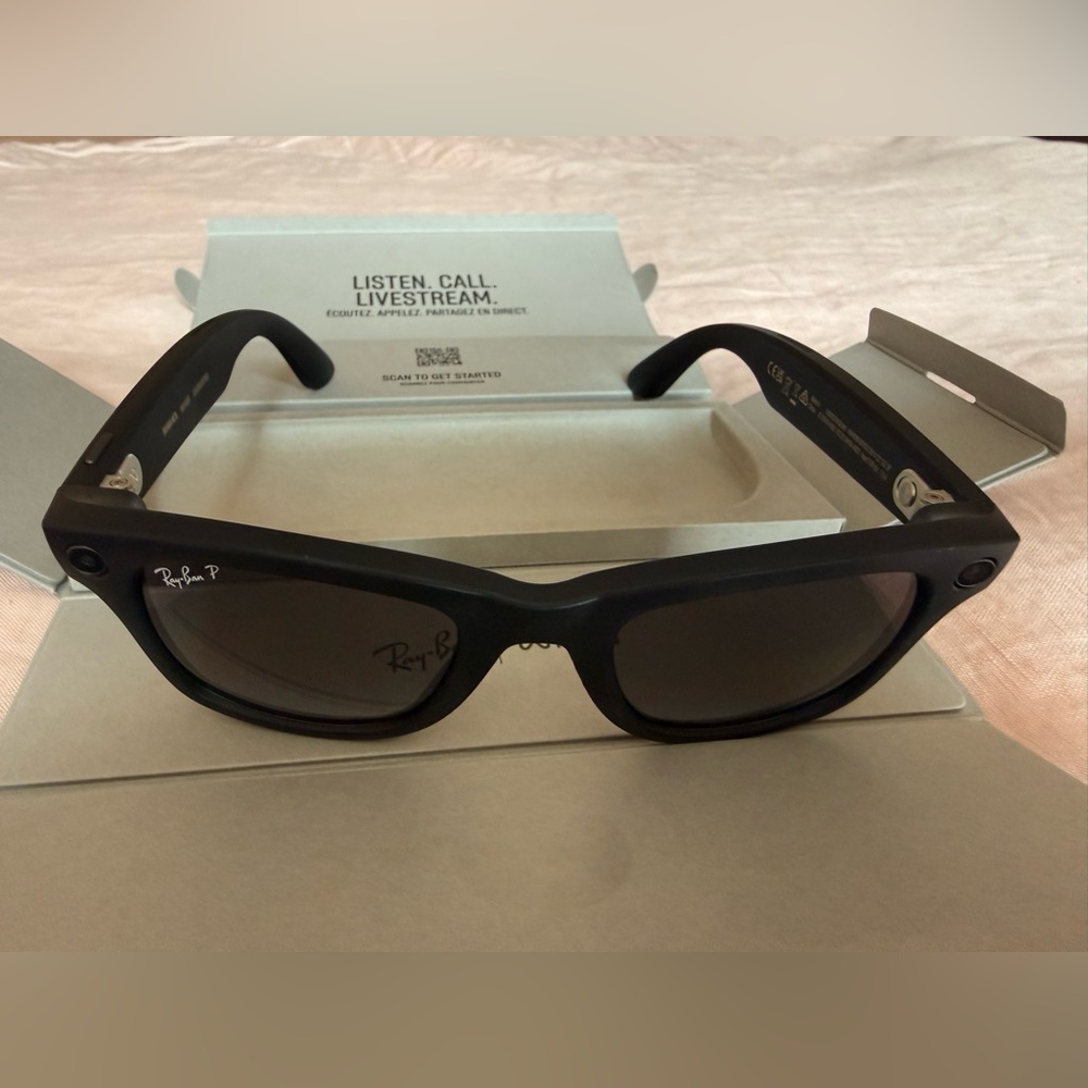 Ray-Ban Matte Black Sunglasses with Dark Gray Lenses